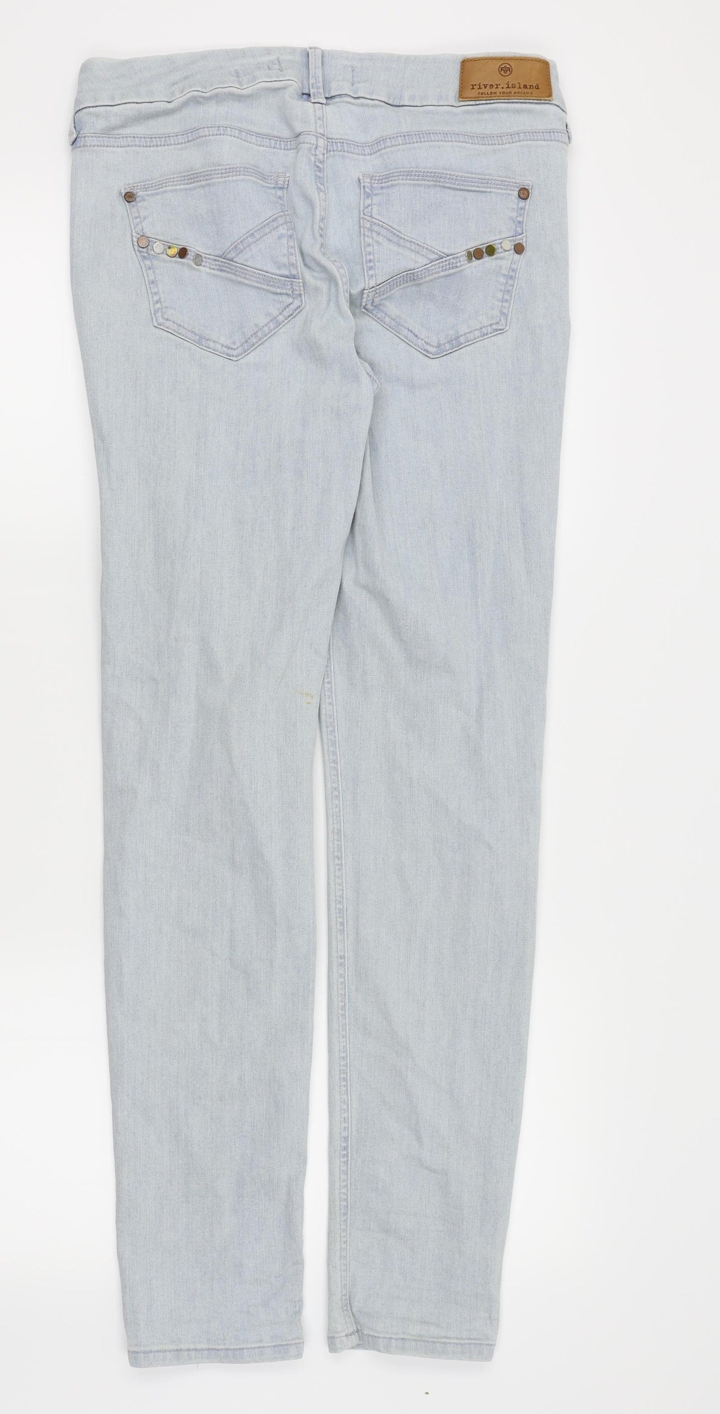 River Island Womens Blue   Skinny Jeans Size 14 L31 in