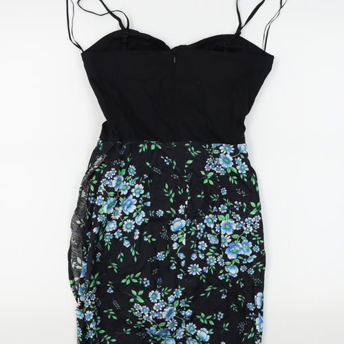 you Womens Black Floral  Fit & Flare  Size S