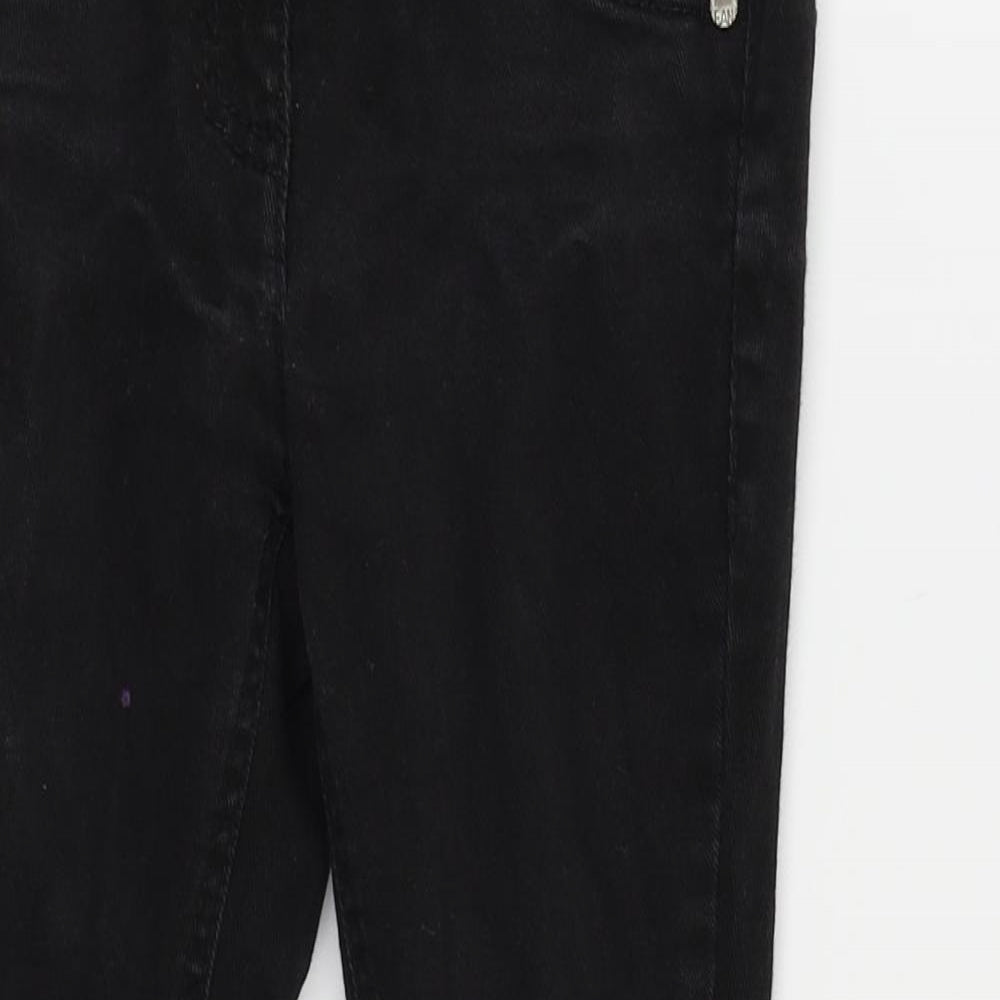 NEXT Girls Black   Straight Jeans Size 13 Years - ripped jeans