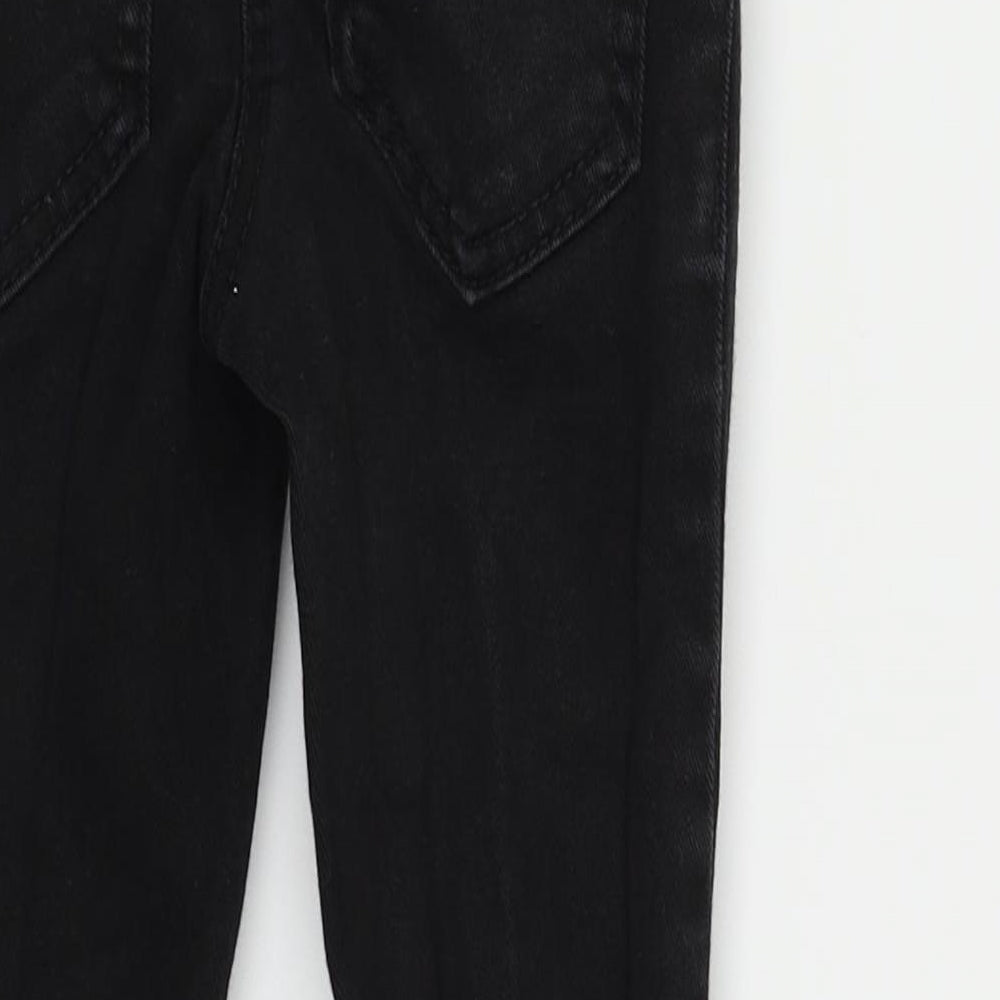 NEXT Girls Black   Straight Jeans Size 13 Years - ripped jeans