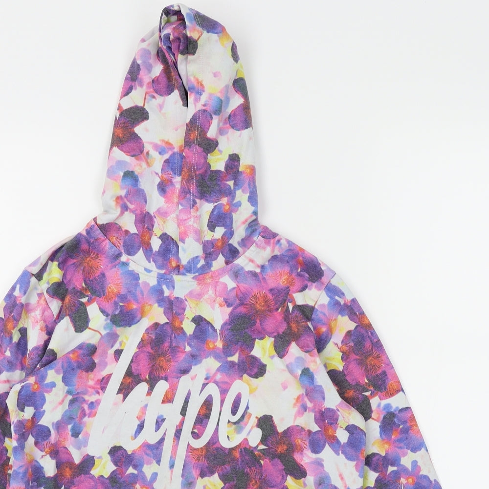 Hype Girls Multicoloured Floral  Pullover Jumper Size 13 Years