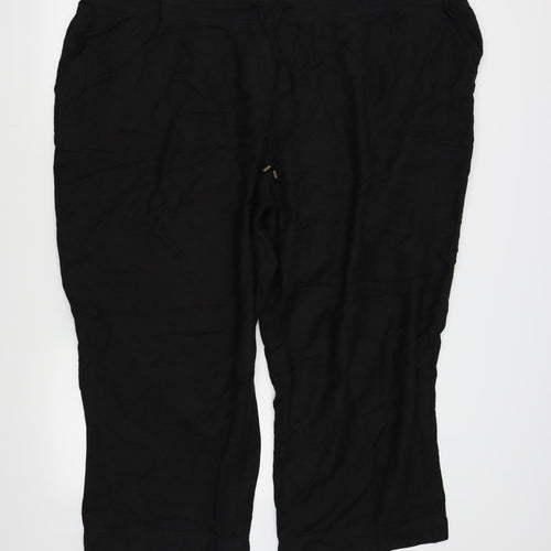 label be Womens Black   Capri Trousers Size 30 L24 in