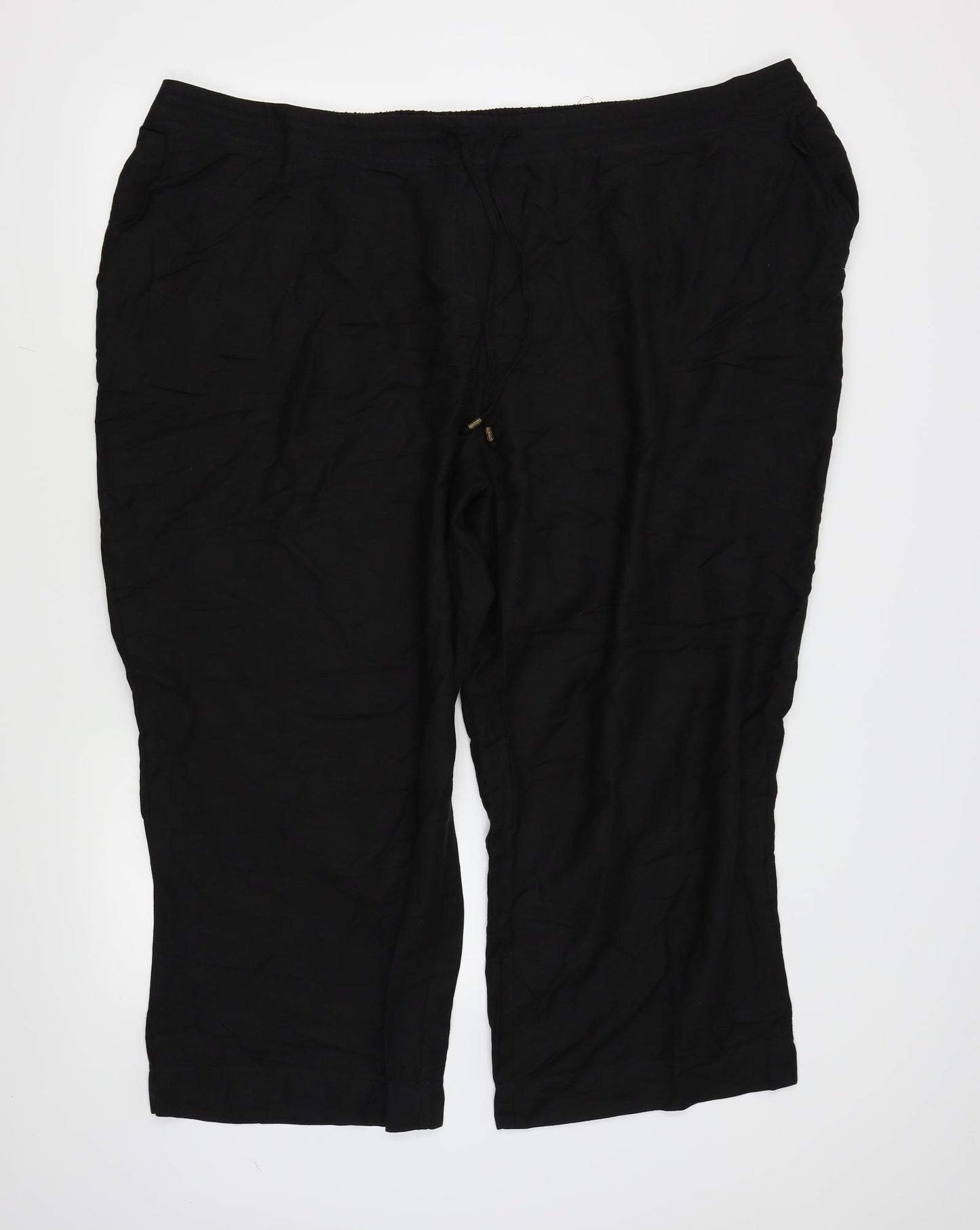 label be Womens Black   Capri Trousers Size 30 L24 in