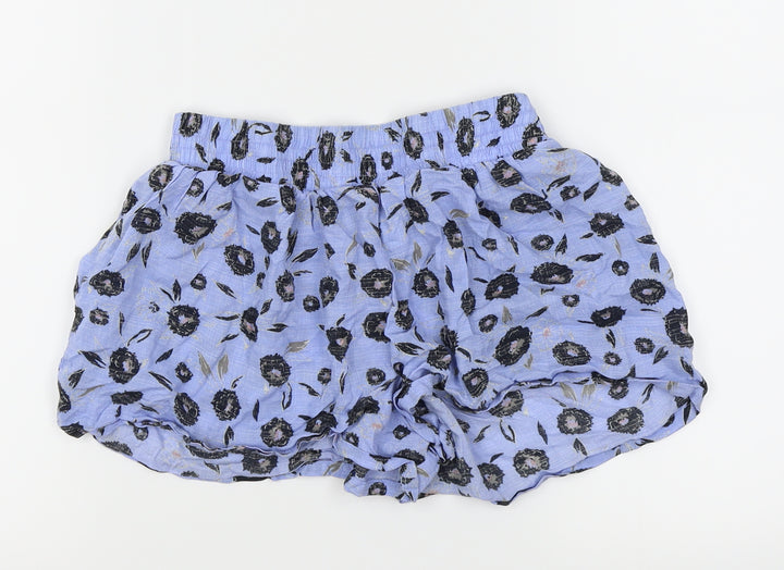 NEXT Girls Blue Floral Hot Pants Shorts Size 10 Years