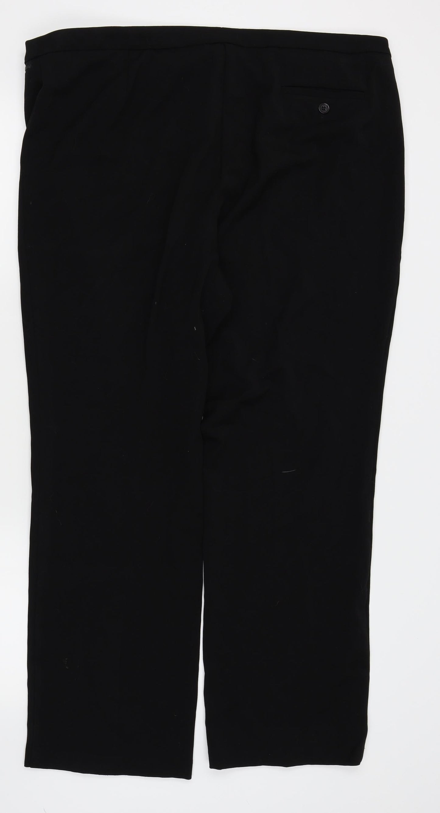 M&S Womens Black   Trousers  Size 20 L27 in
