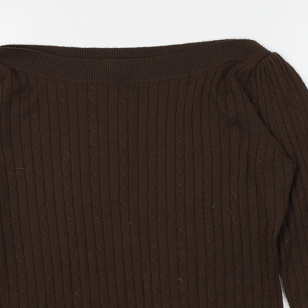 Dorothy Perkins Womens Brown   Pullover Jumper Size 14