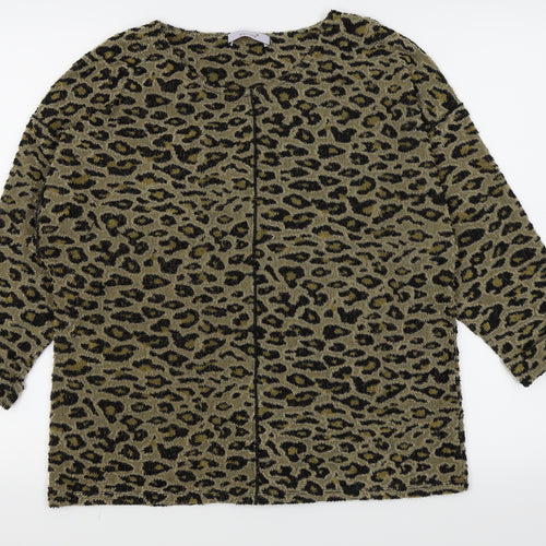 Per Una Womens Brown Animal Print  Pullover Jumper Size 12