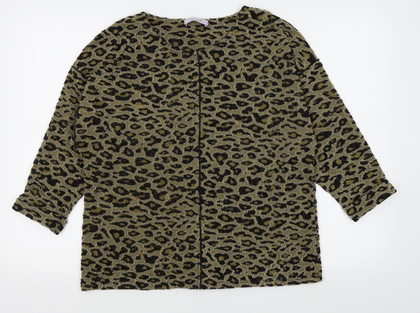 Per Una Womens Brown Animal Print  Pullover Jumper Size 12