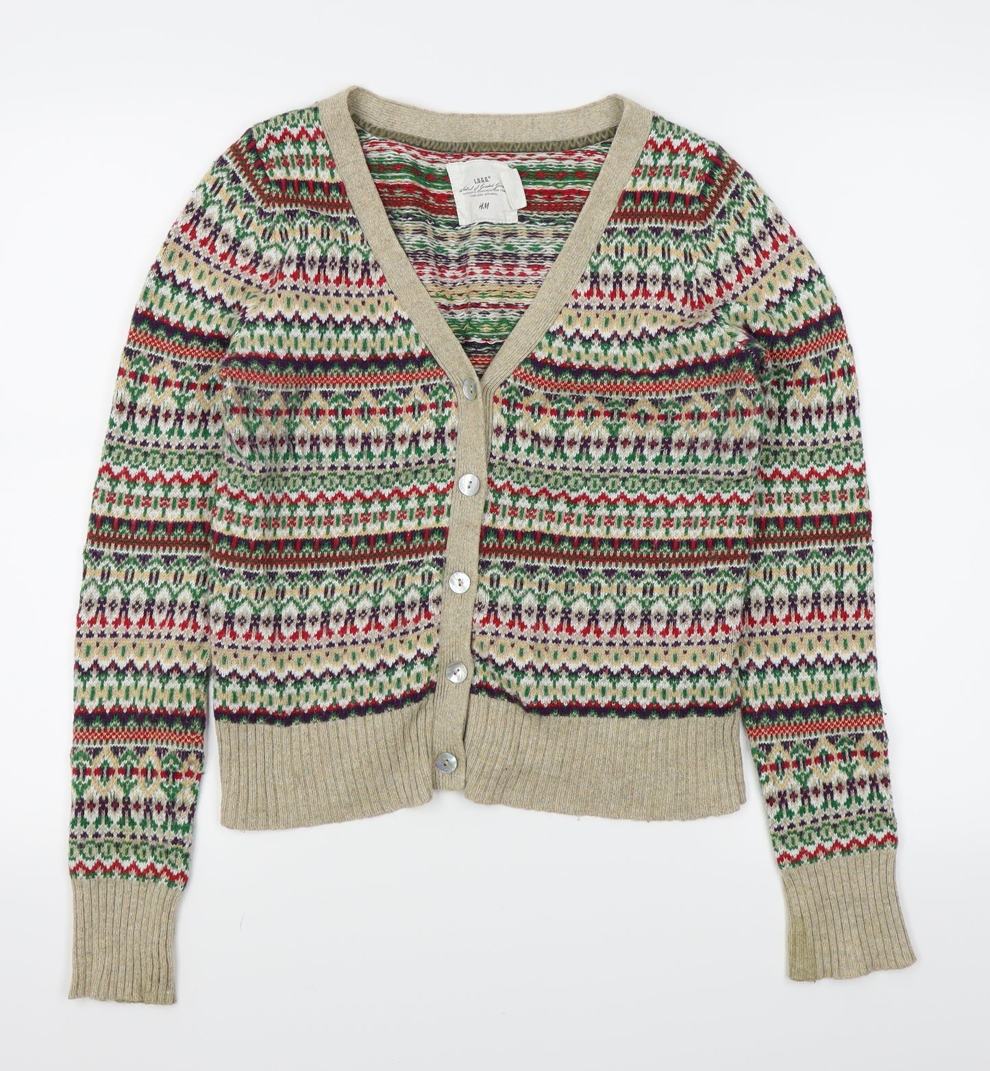 H&M Womens Multicoloured   Cardigan Jumper Size M