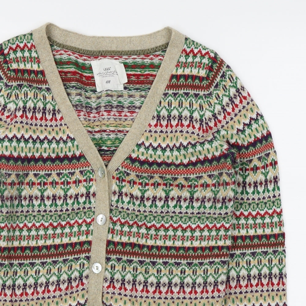 H&M Womens Multicoloured   Cardigan Jumper Size M