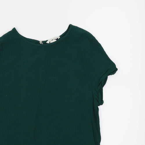 H&M Womens Green   Basic Blouse Size 6