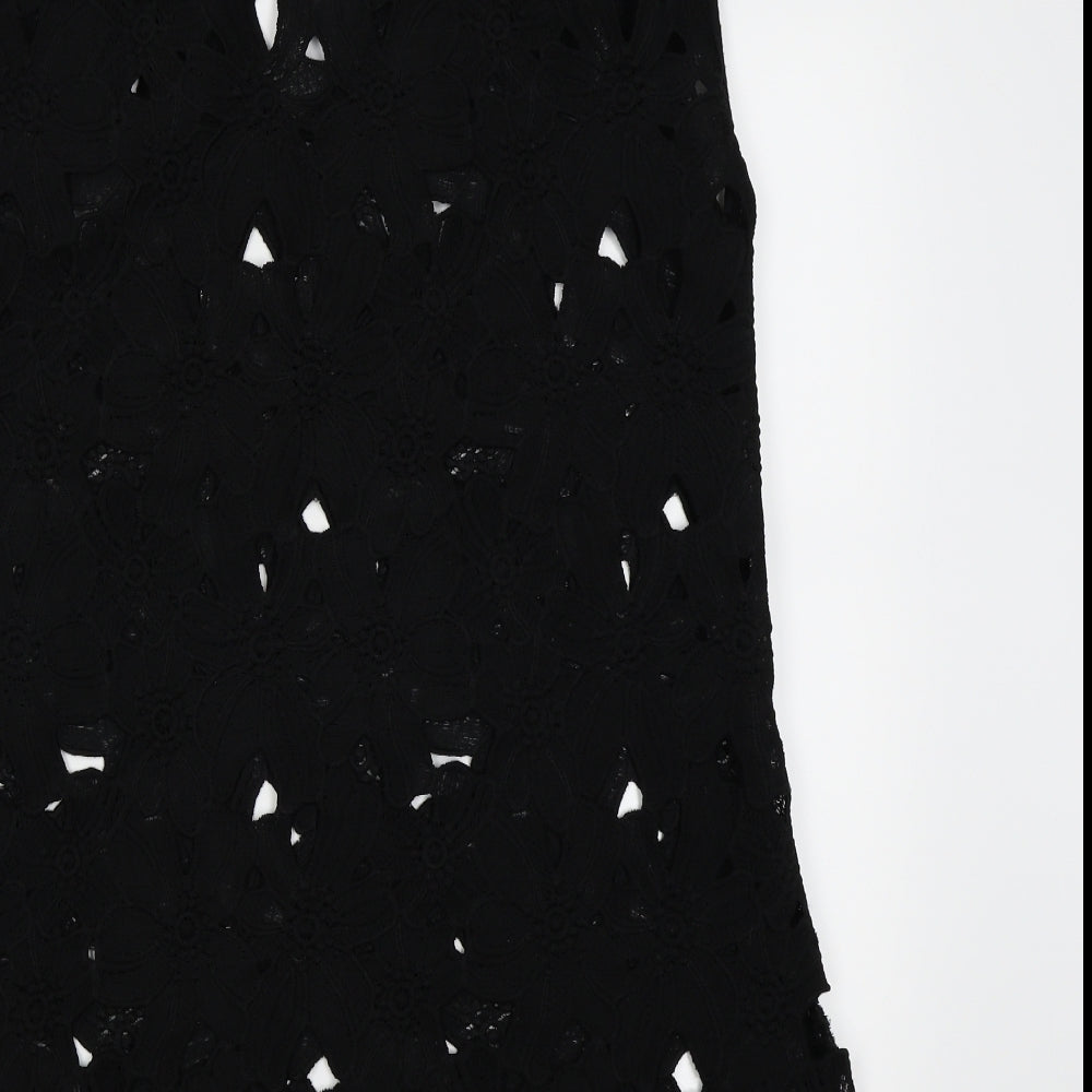 Primark Womens Black Fair Isle  Pencil Dress  Size L
