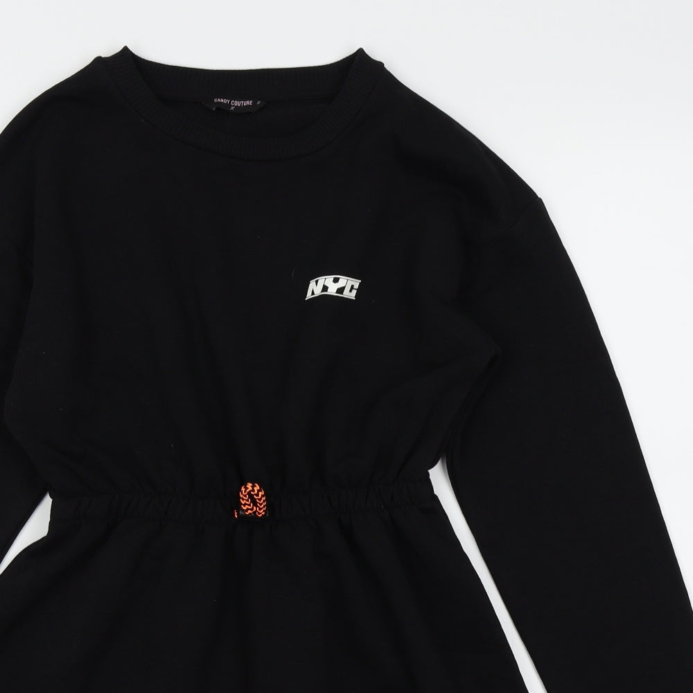 Candy Couture Girls Black   Jumper Dress  Size 11 Years