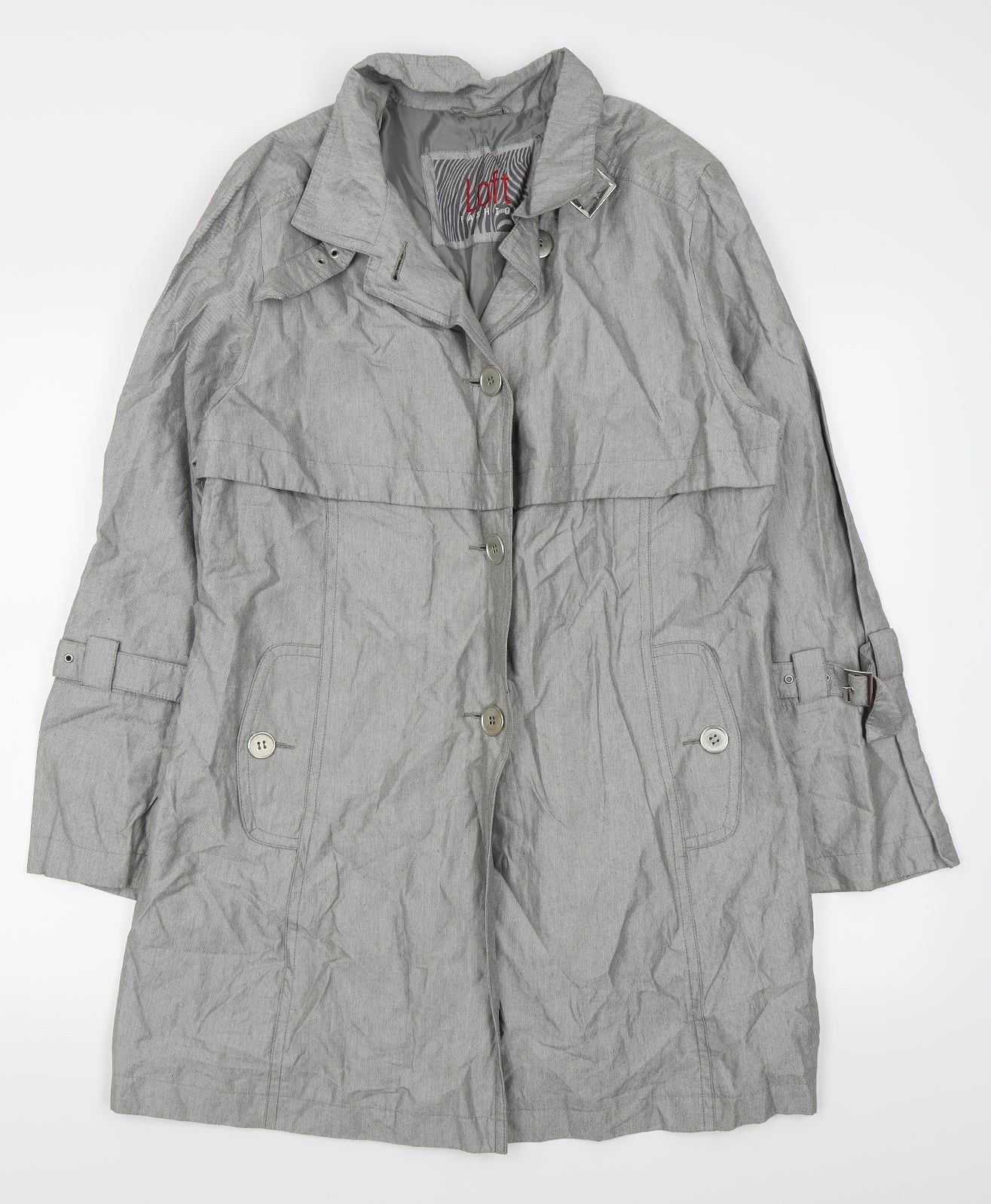 loft fashion Womens Grey   Overcoat Coat Size 10