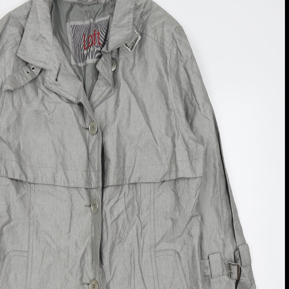 loft fashion Womens Grey   Overcoat Coat Size 10