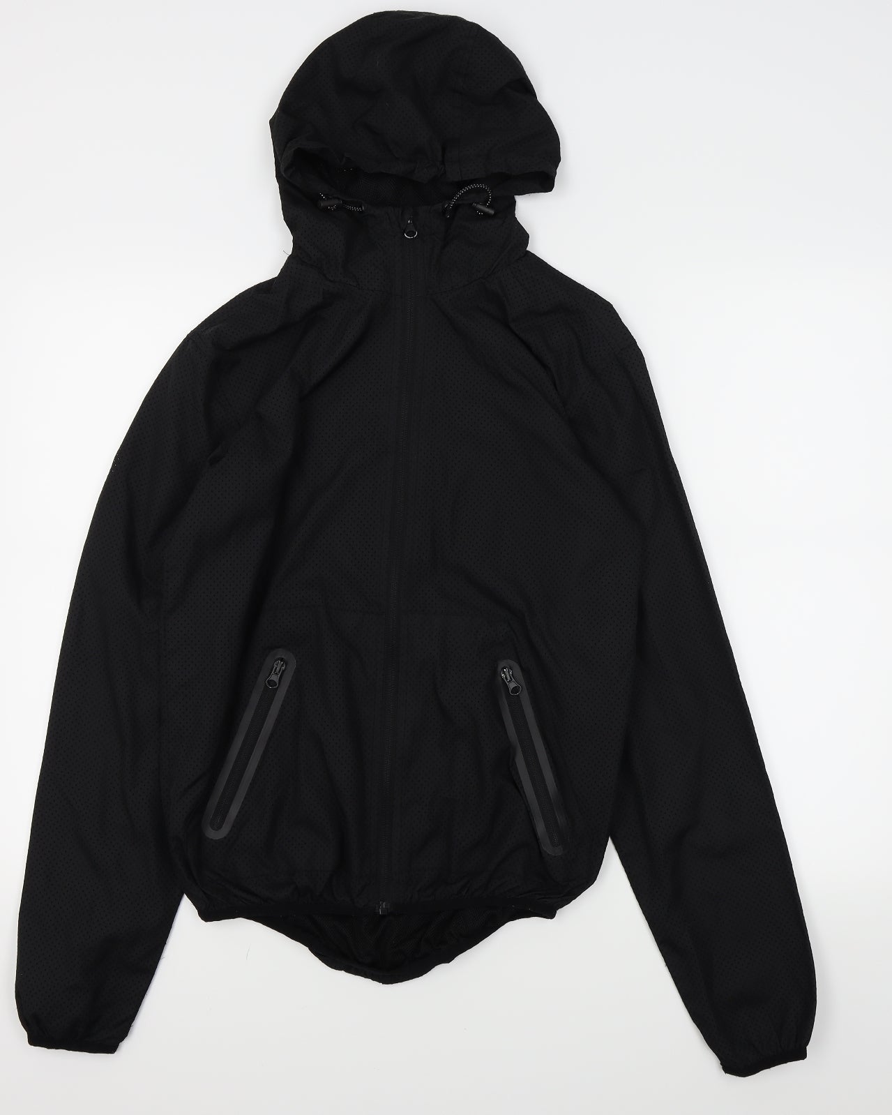 WORKOUT Mens Black   Rain Coat Coat Size XS