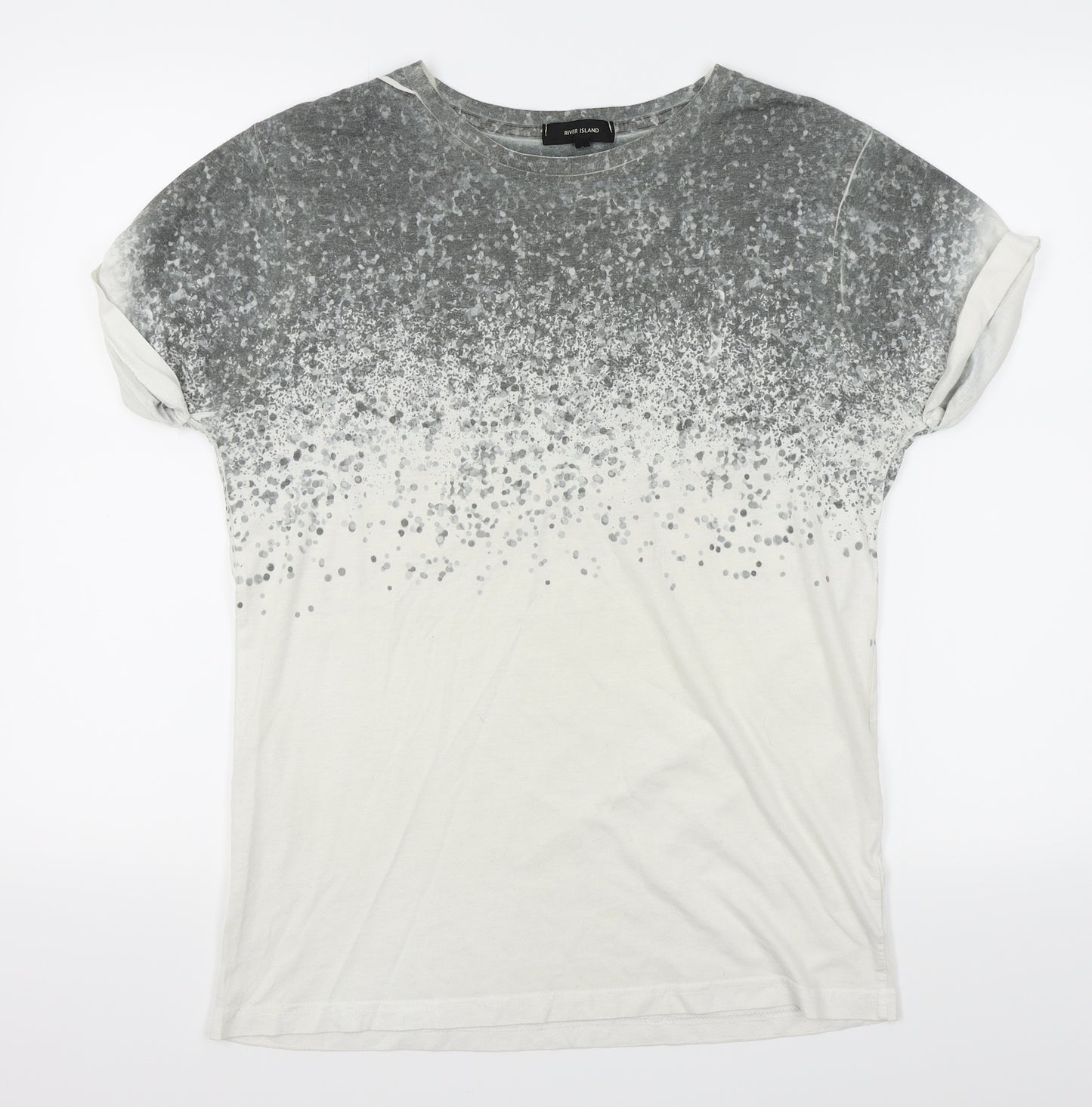 River Island Mens White    T-Shirt Size S