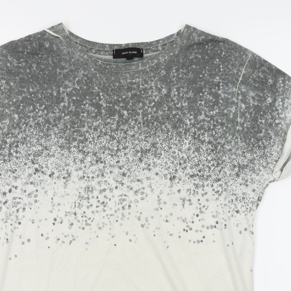 River Island Mens White    T-Shirt Size S