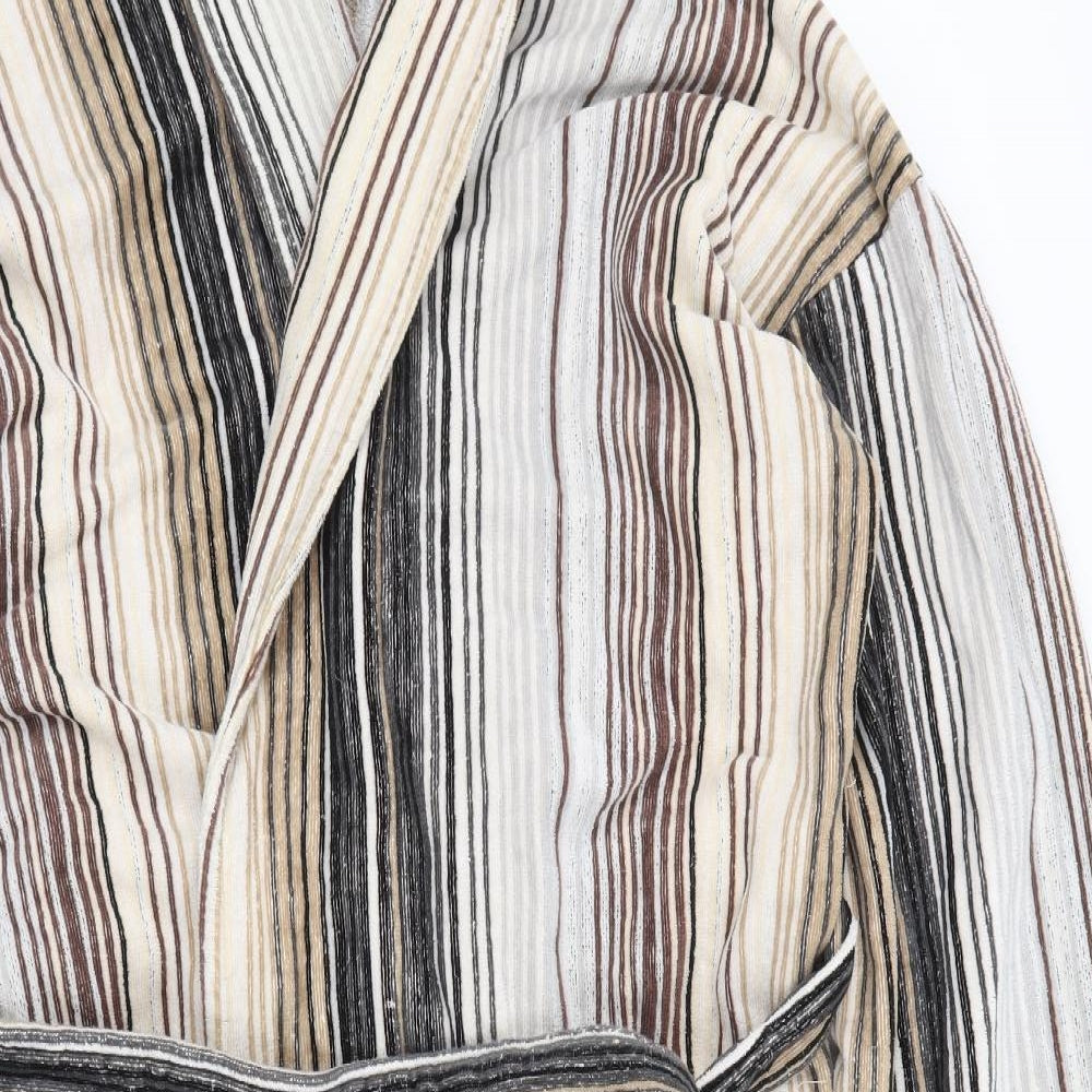 CHRISTY Mens Brown Striped   Robe & Gown Set Size XL