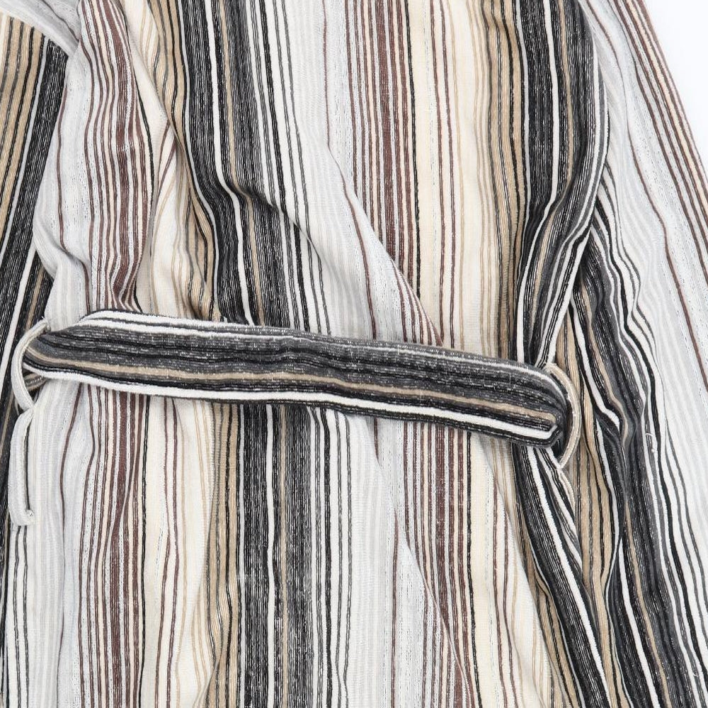 CHRISTY Mens Brown Striped   Robe & Gown Set Size XL