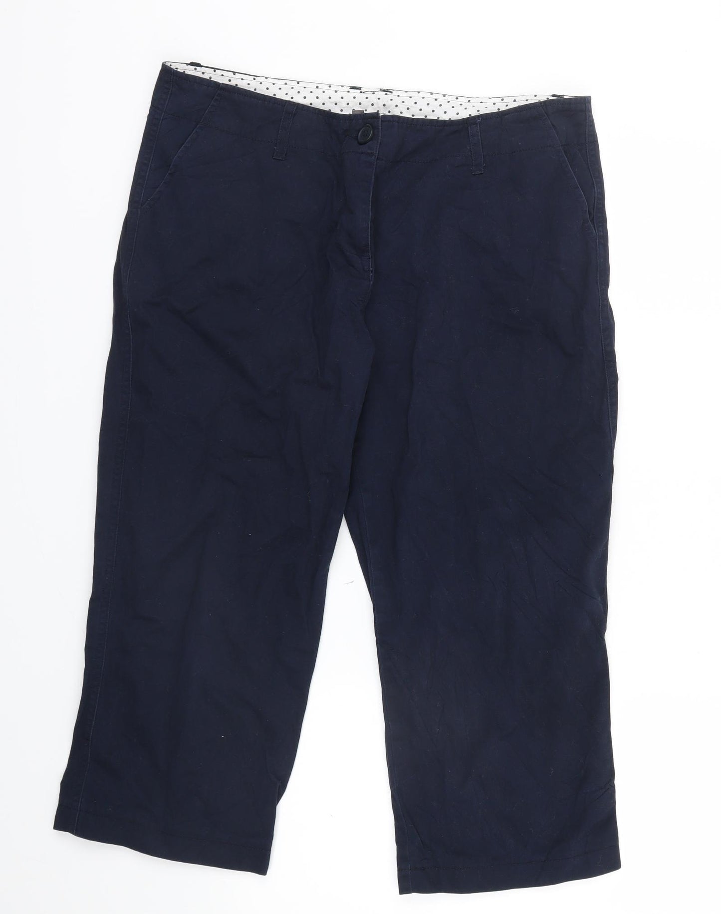 Katrin Womens Blue   Cropped Trousers Size 14 L21 in
