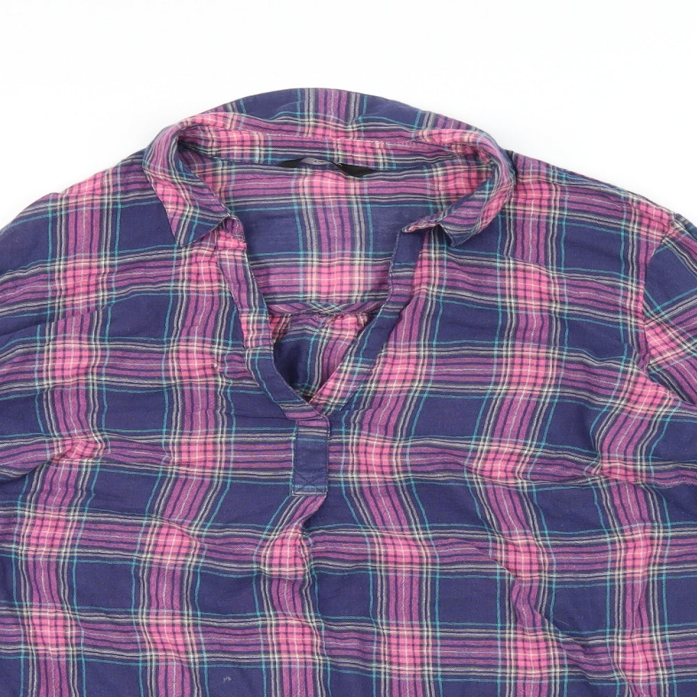 George Womens Pink Check  Basic Blouse Size 20