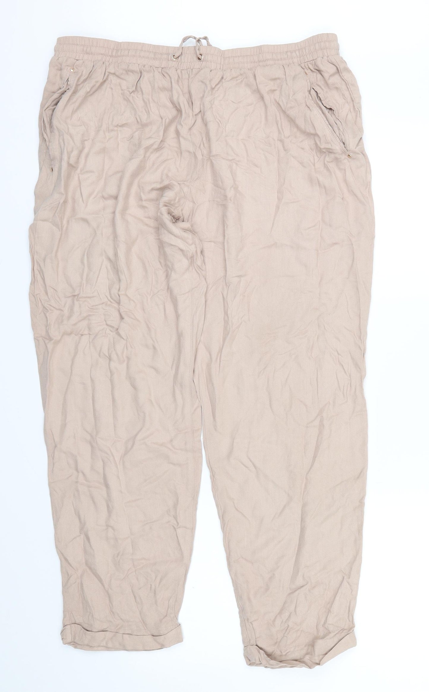NEWLOOK Womens Beige   Trousers  Size 16 L26 in