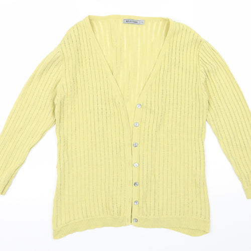 Reflections Womens Green   Cardigan Jumper Size L