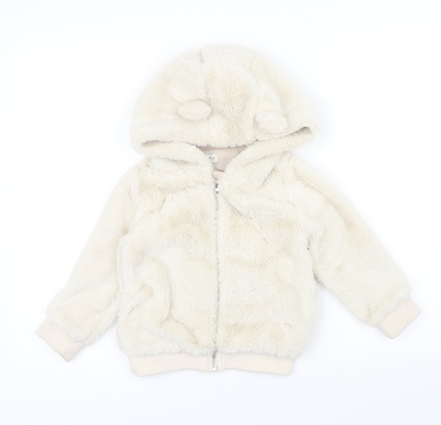 F&F Girls Beige   Cardigan Jumper Size 3-4 Years  - BEAR EARS