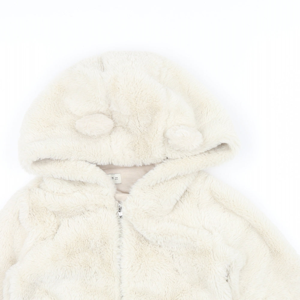 F&F Girls Beige   Cardigan Jumper Size 3-4 Years  - BEAR EARS
