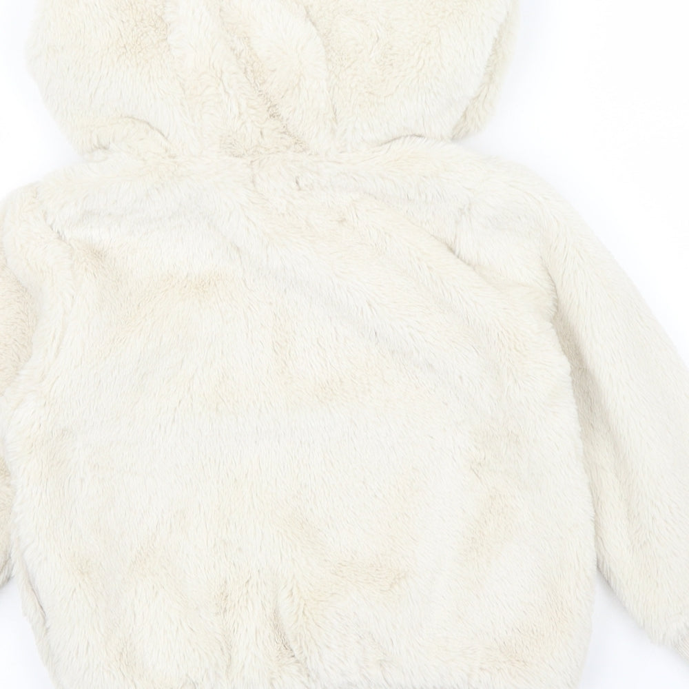F&F Girls Beige   Cardigan Jumper Size 3-4 Years  - BEAR EARS