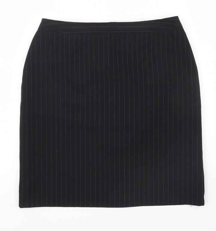 Dorothy Perkins Womens Black   A-Line Set Size 12  - pin striped