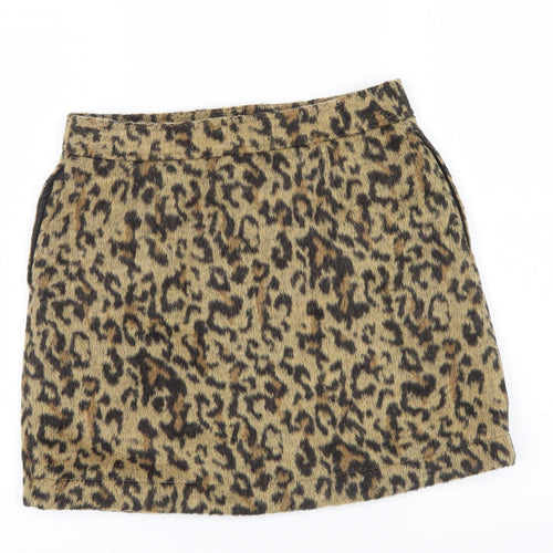 NEXT Womens Brown Animal Print  A-Line Skirt Size 8