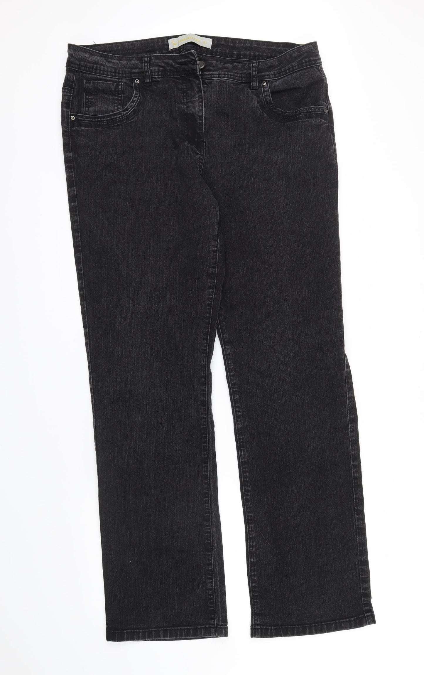 TU Womens Black   Straight Jeans Size 18 L31 in