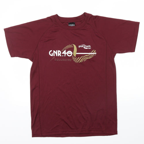 Preworn Mens Red    T-Shirt Size M  - GREAT NORTH RUN