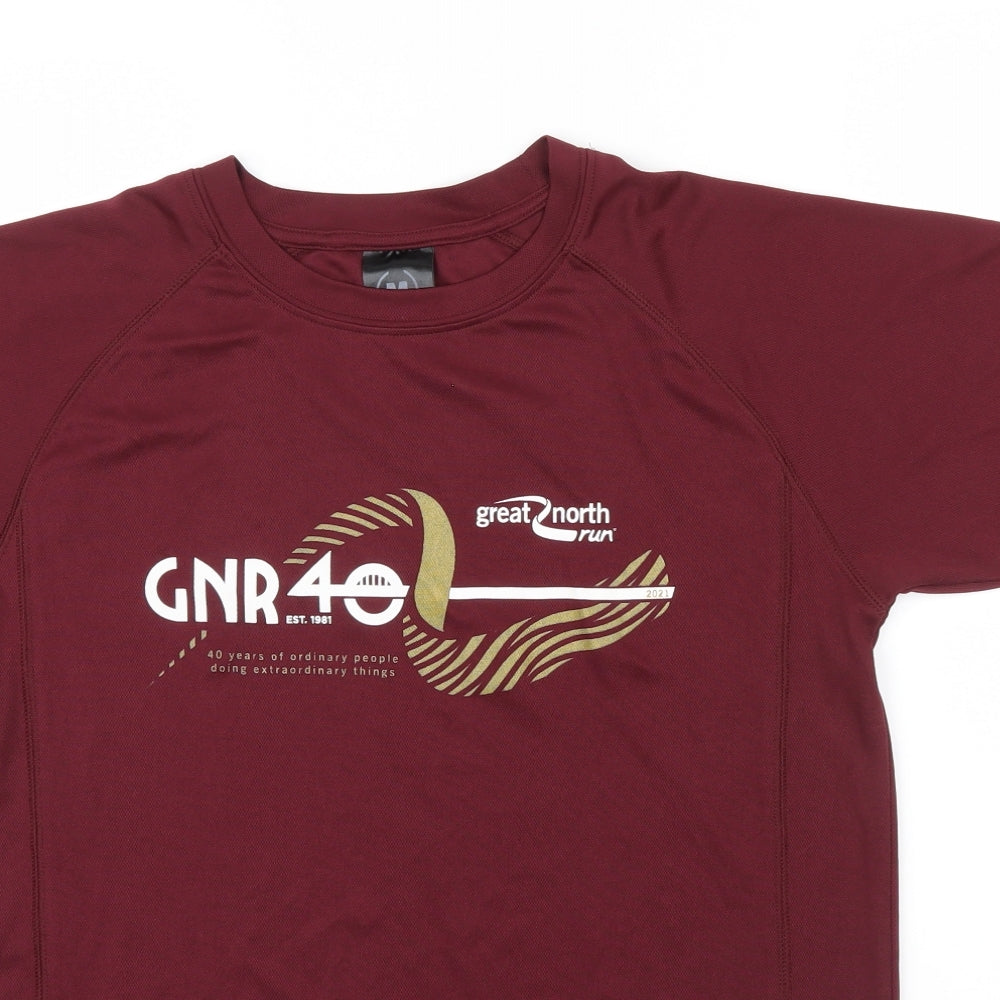 Preworn Mens Red    T-Shirt Size M  - GREAT NORTH RUN