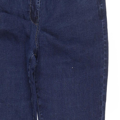 TU Womens Blue   Straight Jeans Size 18 L32 in - Embroidered BACK POCKETS