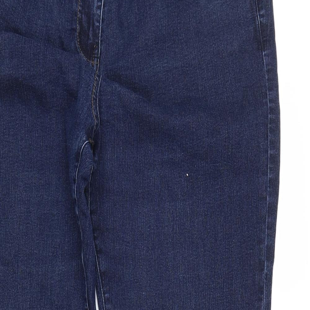 TU Womens Blue   Straight Jeans Size 18 L32 in - Embroidered BACK POCKETS