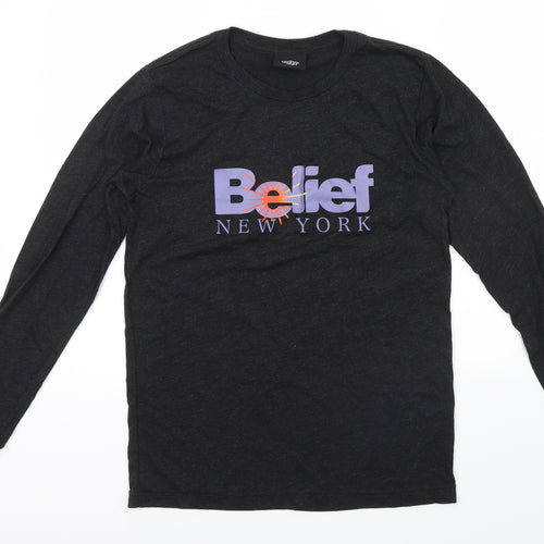 EVER UPWARD Womens Black   Basic T-Shirt Size S  - BELIEF NEW YORK
