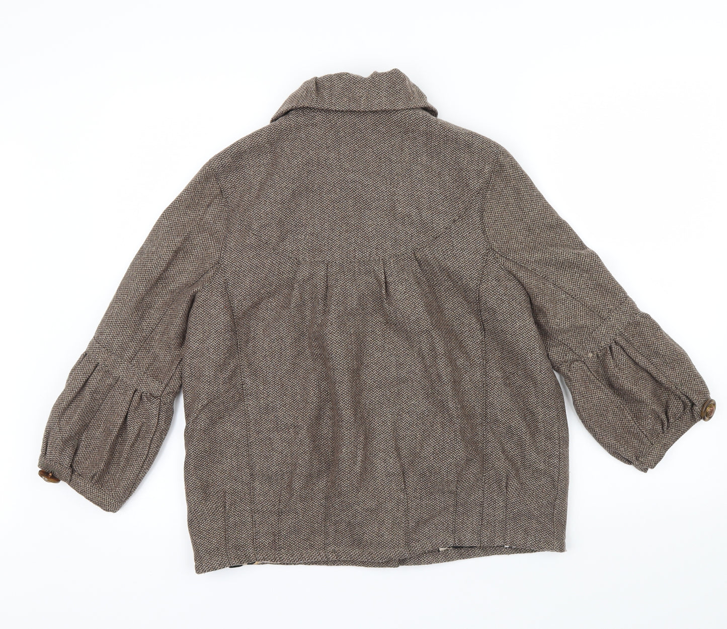 River Island Womens Brown   Jacket  Size 12  - Puff sleeve