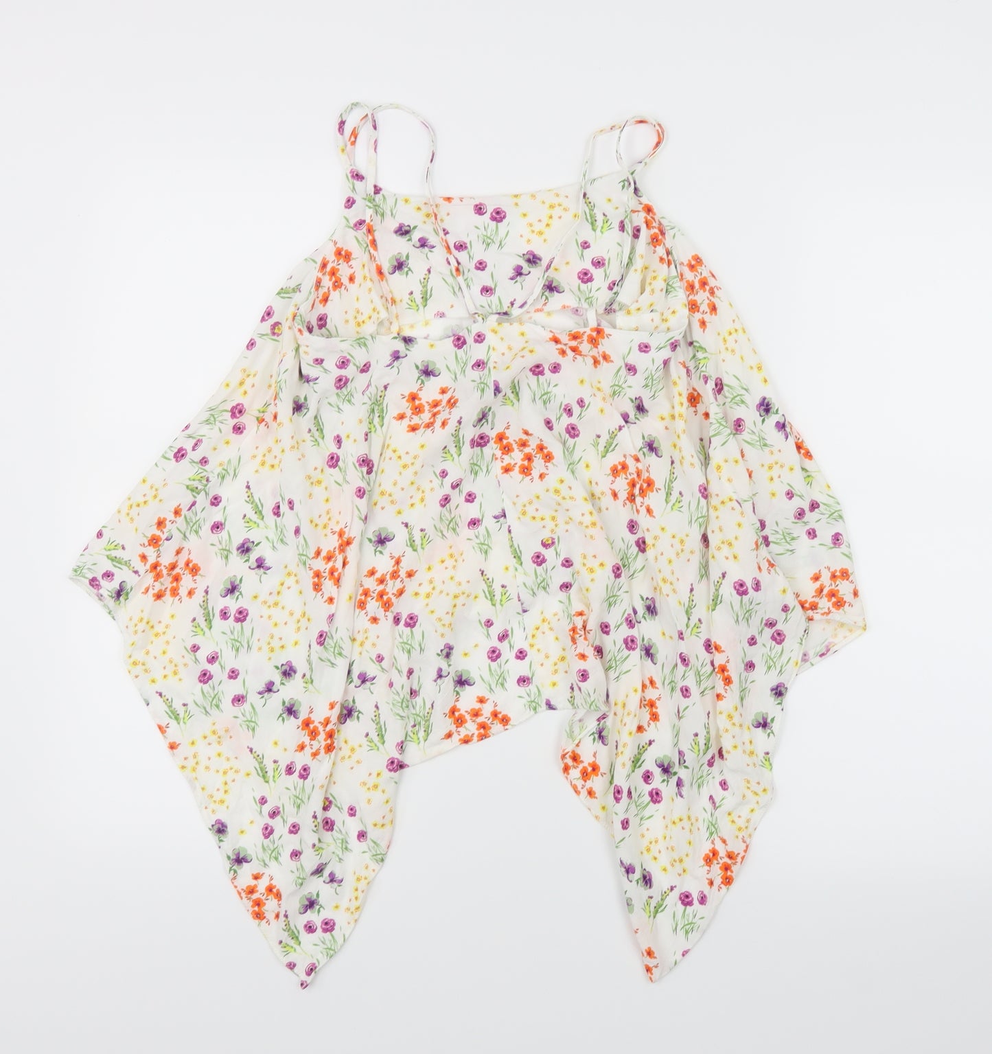 TU Girls Orange Floral  Basic T-Shirt Size 11 Years