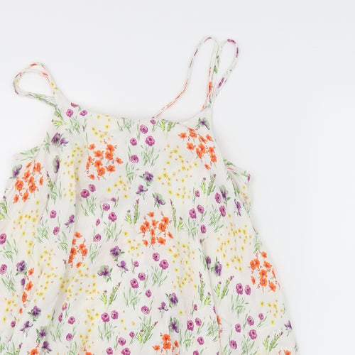 TU Girls Orange Floral  Basic T-Shirt Size 11 Years