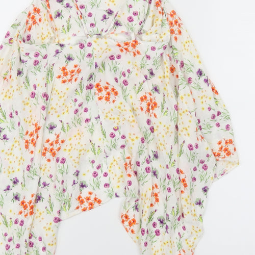 TU Girls Orange Floral  Basic T-Shirt Size 11 Years