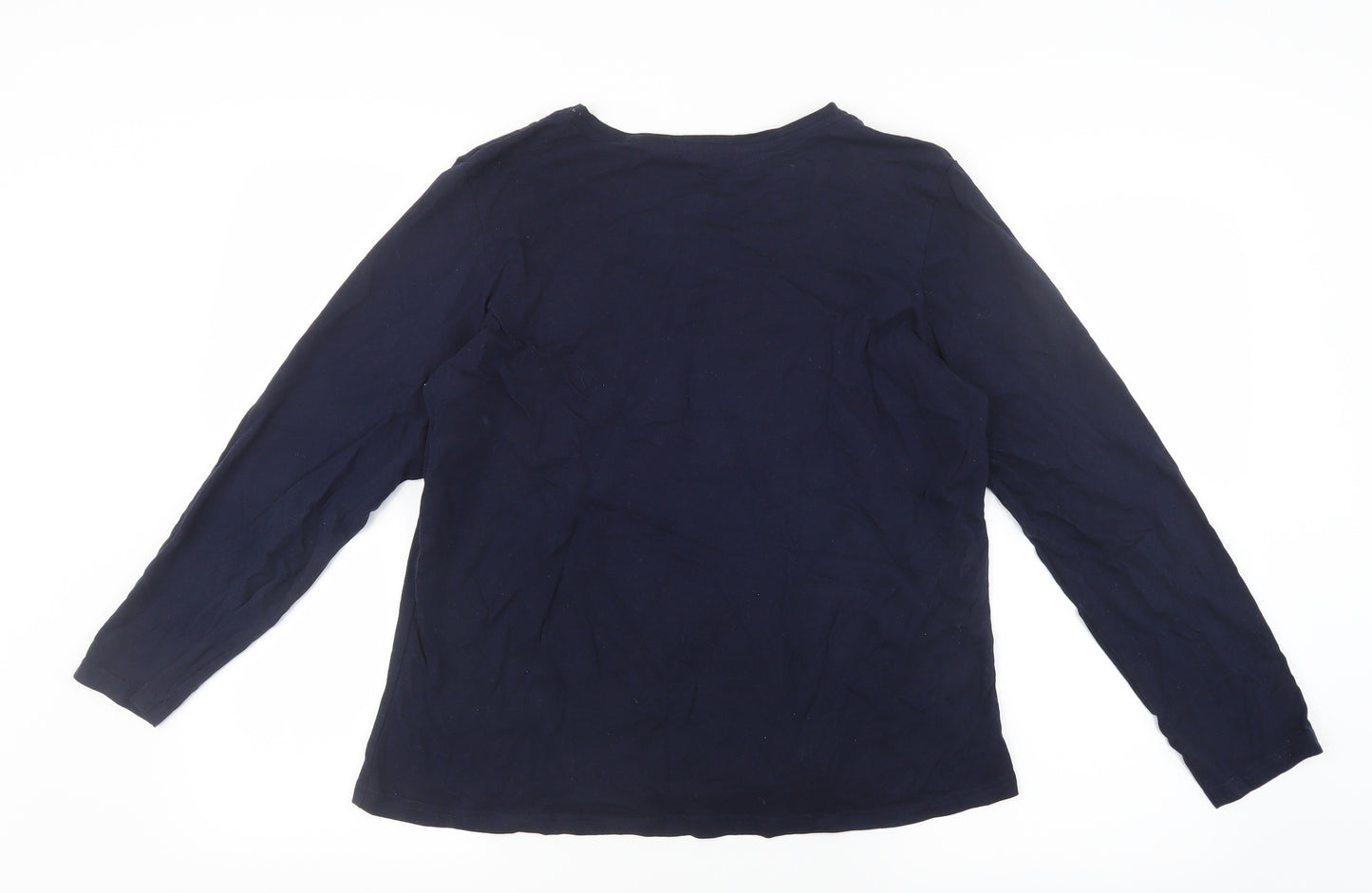 George Womens Blue Geometric  Top Pyjama Top Size 16  - Boofle