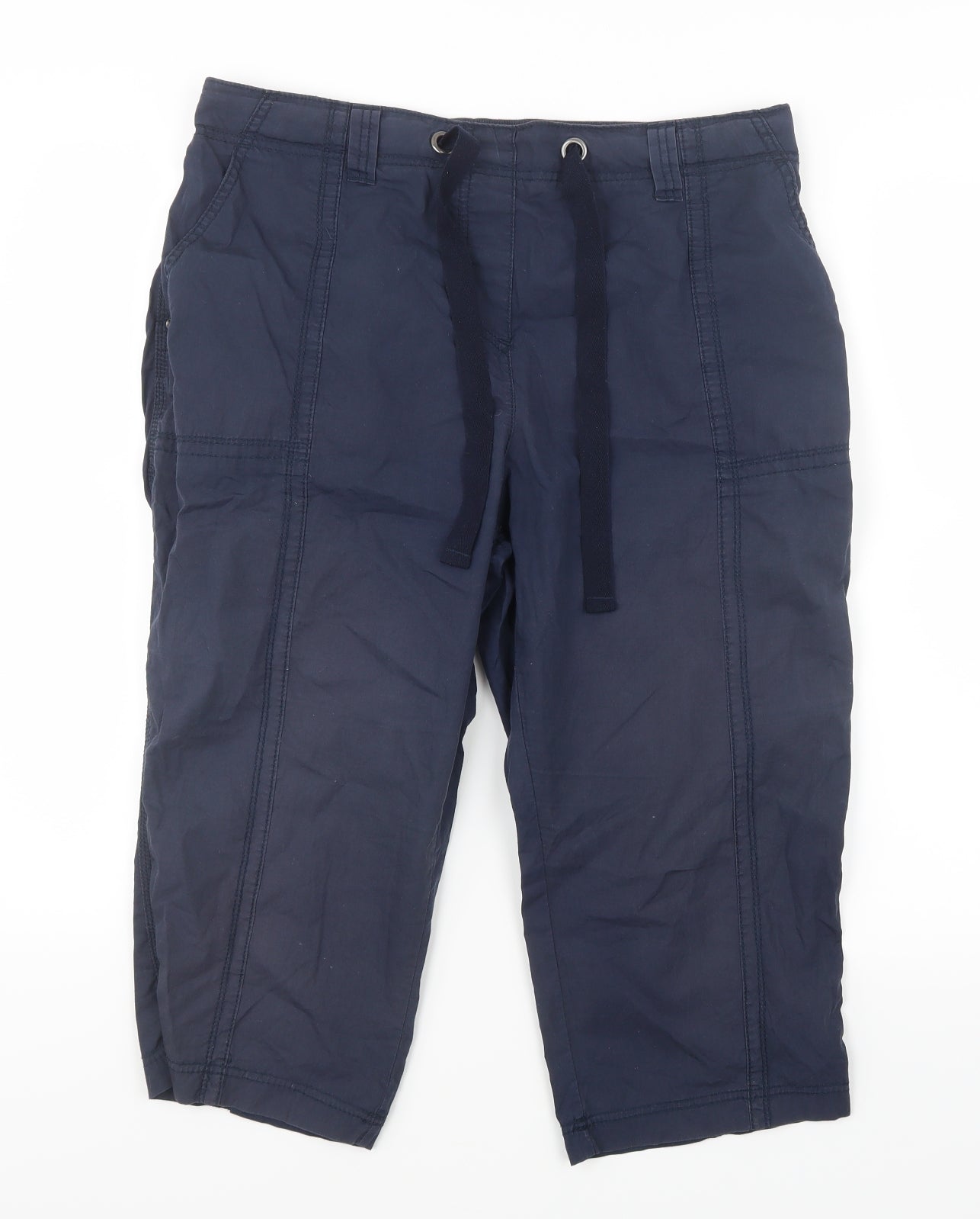 Bm Casual Womens Blue   Cropped Trousers Size 14