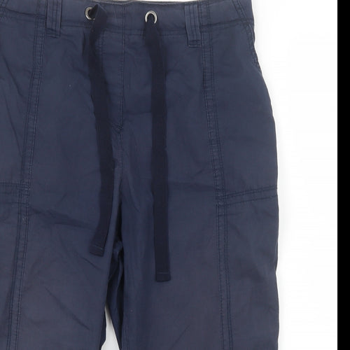 Bm Casual Womens Blue   Cropped Trousers Size 14