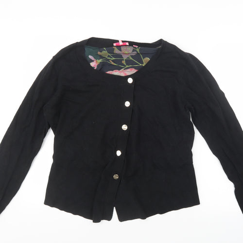 Ted Baker Womens Black  Knit Cardigan Jumper Size L