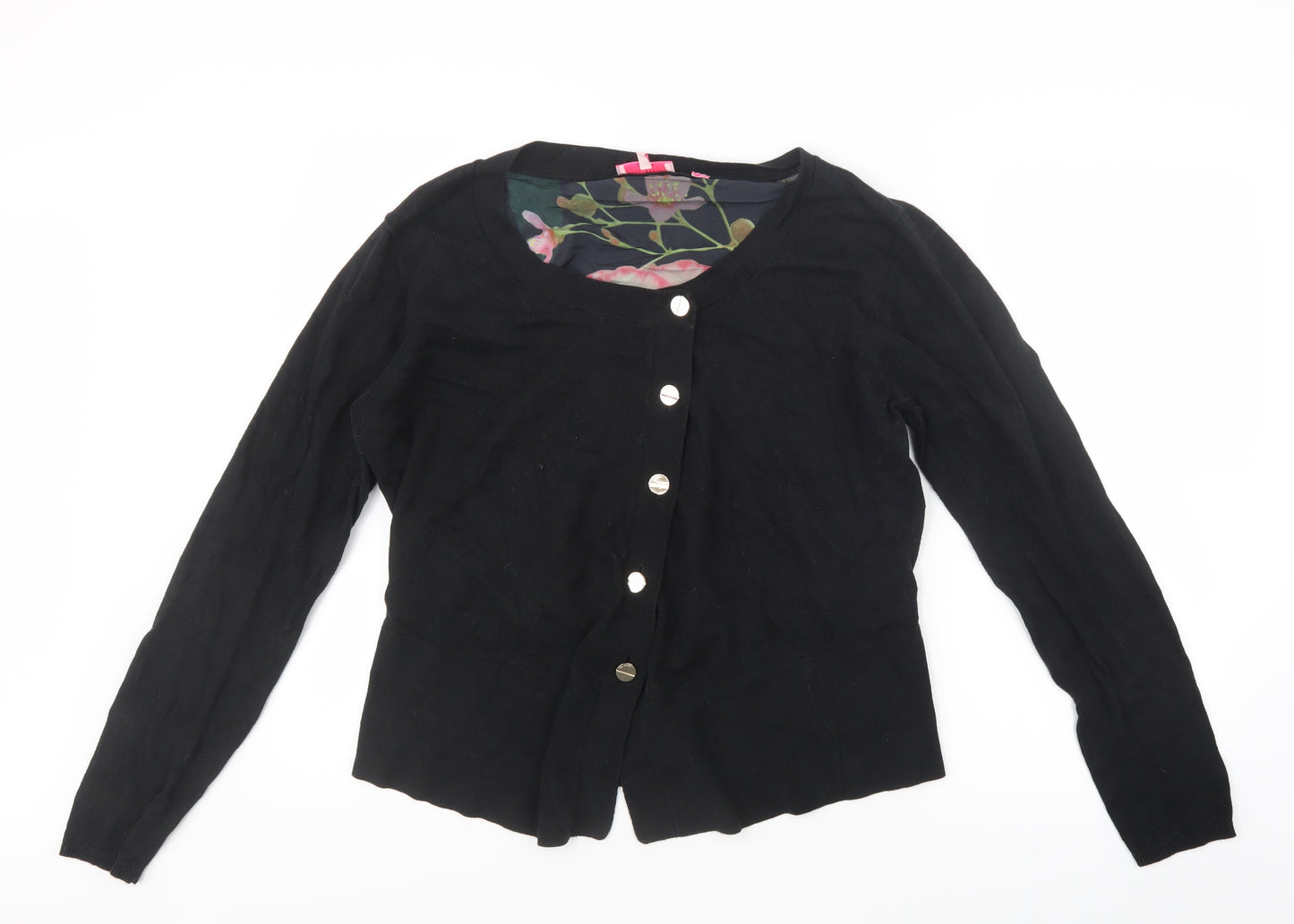 Ted Baker Womens Black  Knit Cardigan Jumper Size L