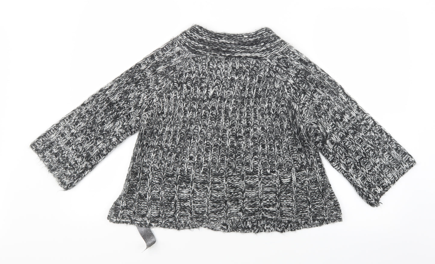 E-vie Womens Grey  Knit Cardigan Jumper Size 14