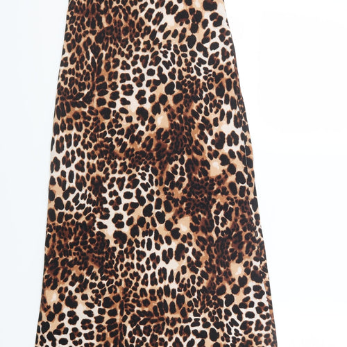 H&M Womens Brown Animal Print  Maxi  Size XS